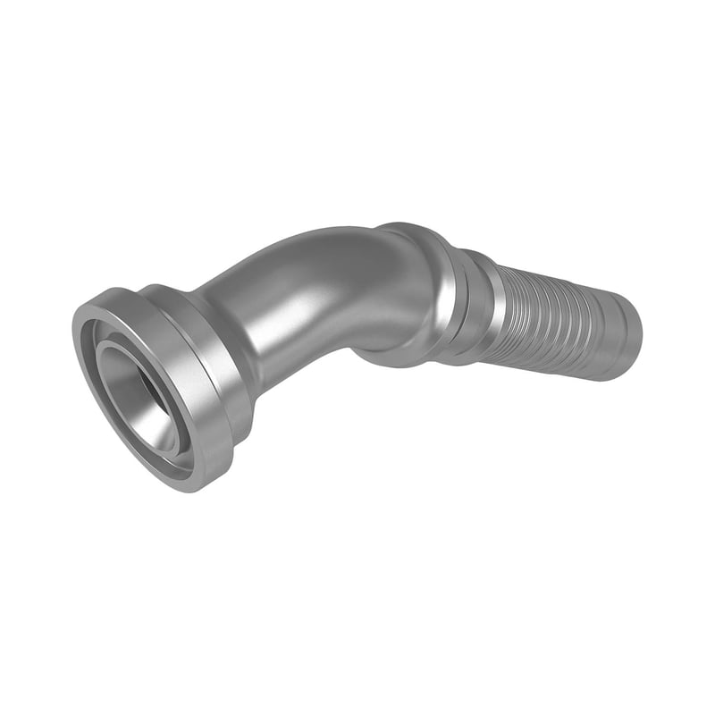 STAUFF 6100095417 Schlauchnippel mit SAE-Flanschanschluss aus Stahl (Interlock)