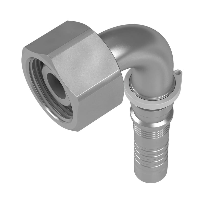 STAUFF 6100095288 90° Schlauchnippel mit Innengewinde aus Stahl (Interlock)
