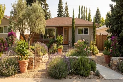 9 Years Of Progress Our Own Private Front Yard Garden transformed to Mediterranean Garden style