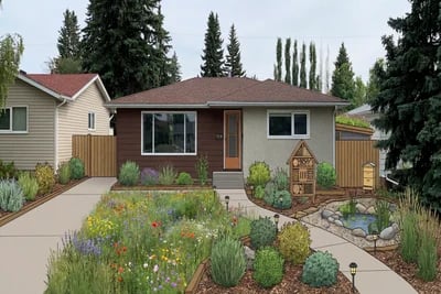 9 Years Of Progress Our Own Private Front Yard Garden transformed to Modern Eco-Garden style