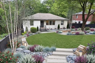 Front Yard Refresh transformed to Scandinavian Modern style