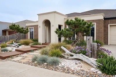 Help Me Redesign My Front Yard transformed to Coastal Garden style