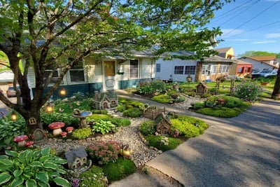 How To Make My Front Yard Look Better transformed to Fairy Garden style