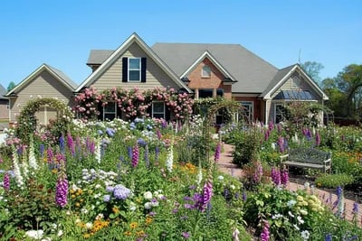 Pexels Pixabay 209296 transformed to English Cottage Garden style