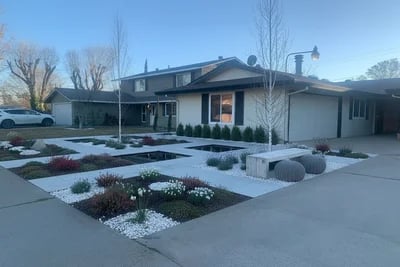What Should I Do With The Front Yard In My New House transformed to Scandinavian Modern style