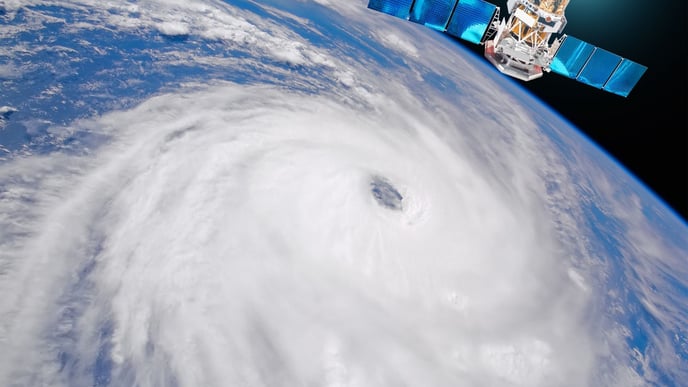 A view of a hurricane taken from space