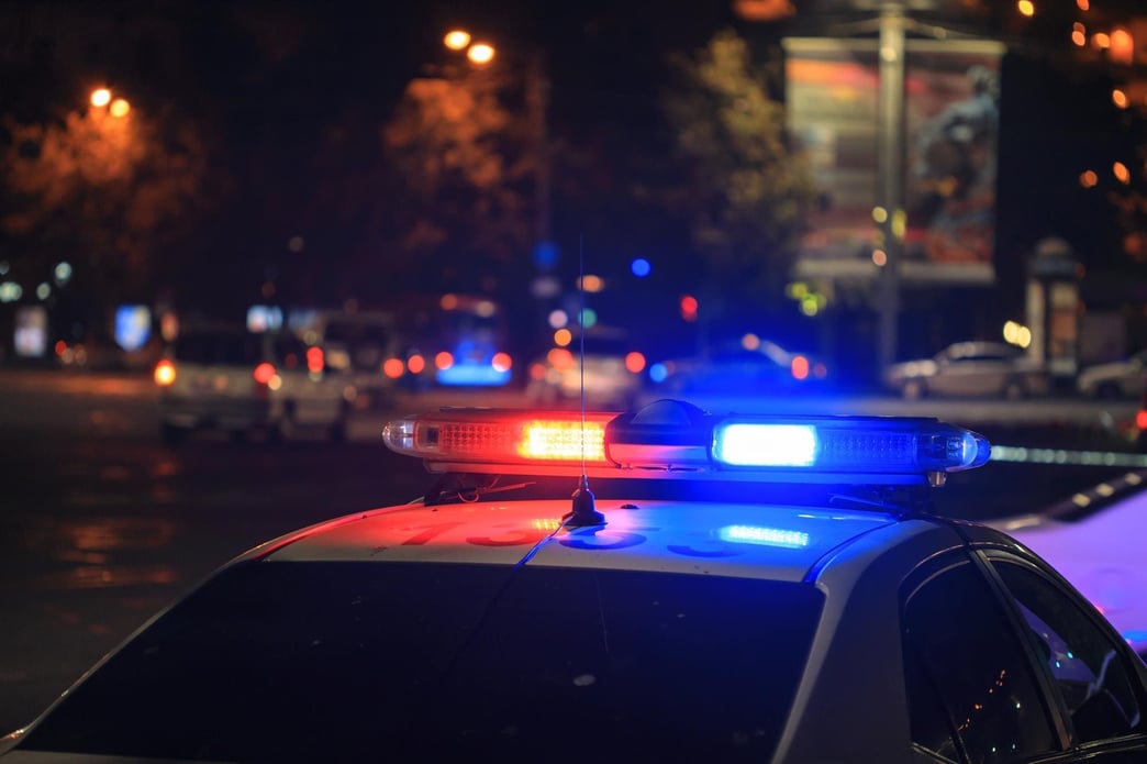 Police car at night in Fort Lauderdale