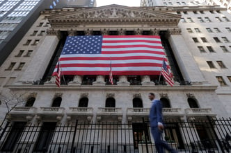 A view of the New York Stock Exchange (NYSE) in New York City