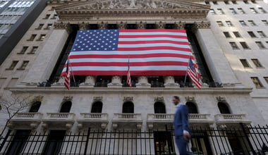 A view of the New York Stock Exchange (NYSE) in New York City