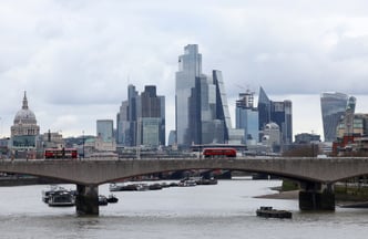 City of London financial district seen in London