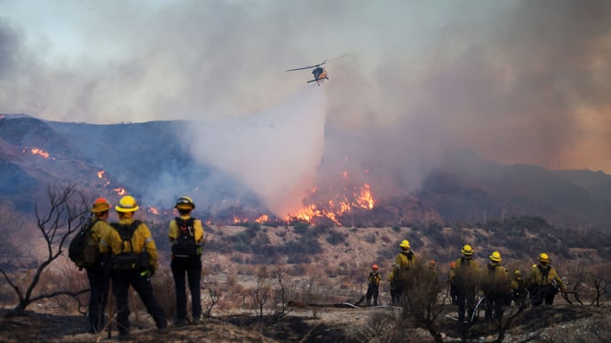 Hughes Fire, at Castaic Lake