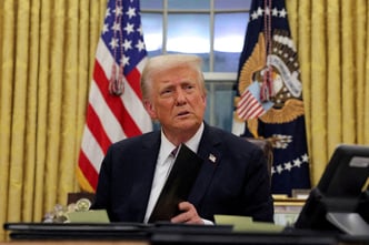 U.S. President Donald Trump at the Oval Office in Washington