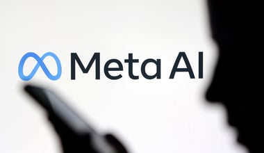 Illustration shows Meta AI logo