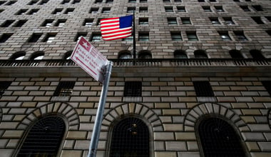 The Federal Reserve Bank of New York building is seen in the Manhattan borough of New York