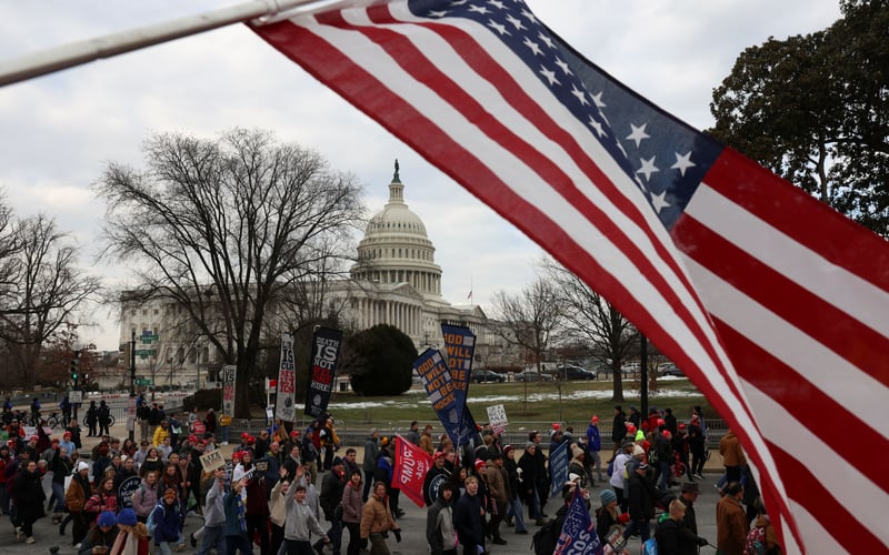 Anti-abortion demonstrators gather in Washington D.C. for the annual March for Life