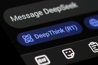 Illustration shows Deepseek app