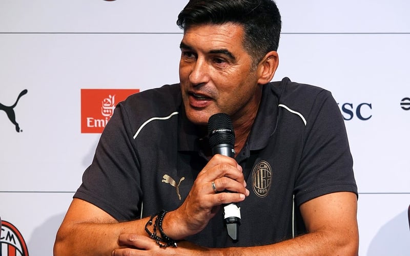 Paulo Fonseca in a press conference as AC Milan manager. Photo by JoeSchilp - Own work, CC BY-SA 4.0, via commons.wikimedia.org