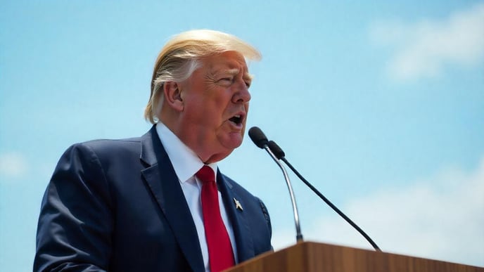 President-elect Donald Trump at an open-air press conference during the campaign