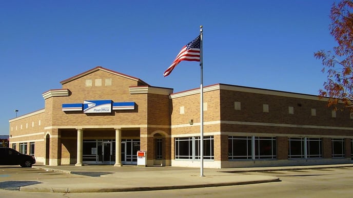 A typical post office station in the Spring Branch area of Houston, Texas