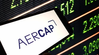 Aercap company logo displayed on mobile phone