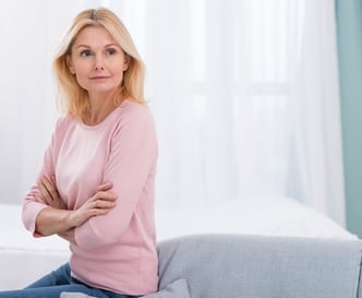 Beautiful senior woman relaxing at home