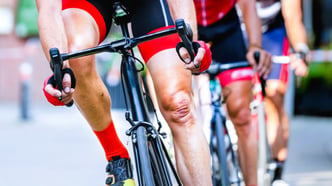 Cyclist participating in a bicycle race