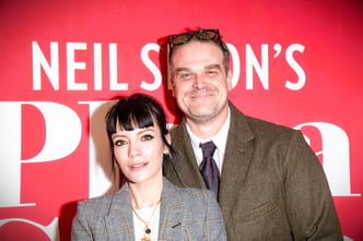 David Harbour and Lily Allen attend Plaza Suite Opening Night on March 28, 2022 in New York City