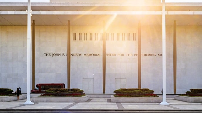 Entrance to the John F. Kennedy Center for the Performing Arts