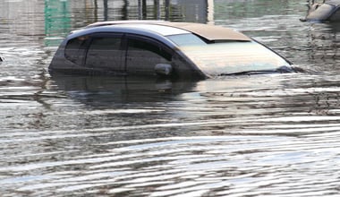 Flooded car in Kentucky