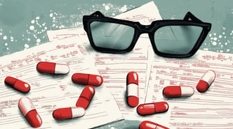 Prescription Glasses and Capsules on Medical Records A Healthcare and Medication Perspective