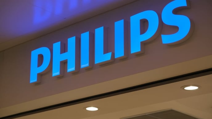 Shanghai, China - July 8th 2023 Philips store sign company brand logo