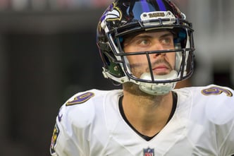 Justin Tucker - NFL - December 2nd 2018 Atlanta Falcons Vs. Baltimore Ravens at the Mercedes Benz Stadium in Atlanta Georgia USA . Photo credit: Shutterstock.com / Jamie Lamor Thompson.