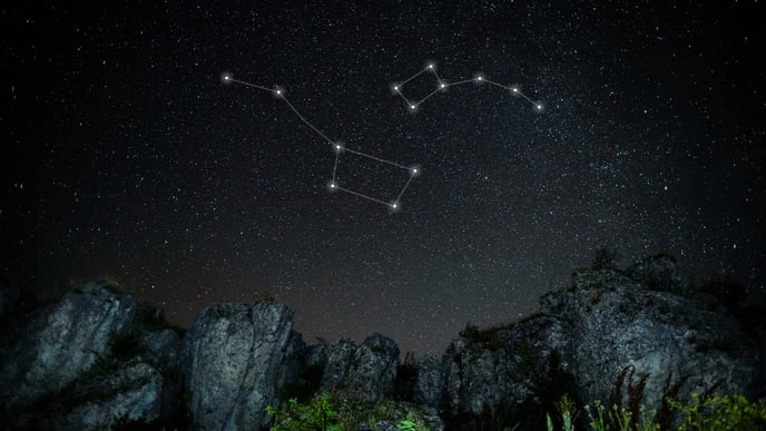 Beautiful constellations with beautiful mountains