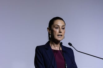 Claudia Sheinbaum Pardo, during a campaign event as a candidate for the presidency of Mexico