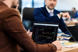 Investors in a business meeting in an office