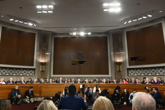 President-elect Donald Trump's nominee for Secretary of Defense Pete Hegseth speaks during a Senate Armed Services confirmation hearing on Capitol Hill