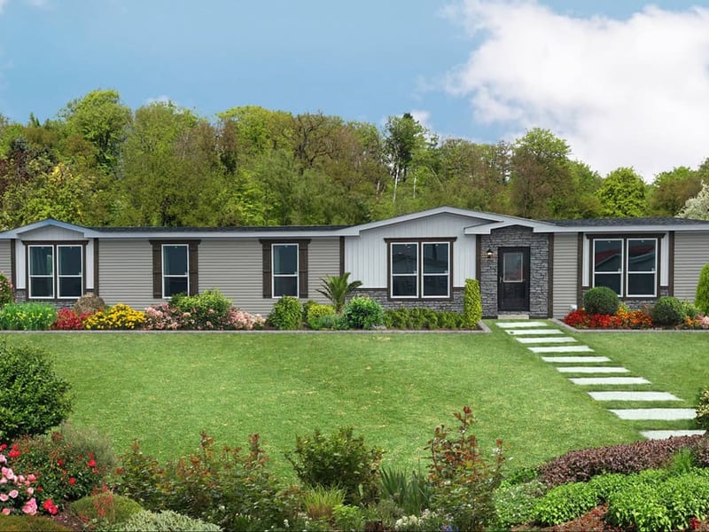 The Yellowstone ranch-style modular home exterior for sale in Central Texas