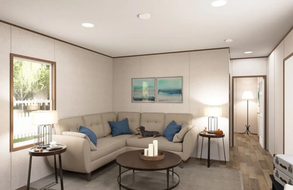 Cozy living room in The Dogwood by TRU Homes single-wide