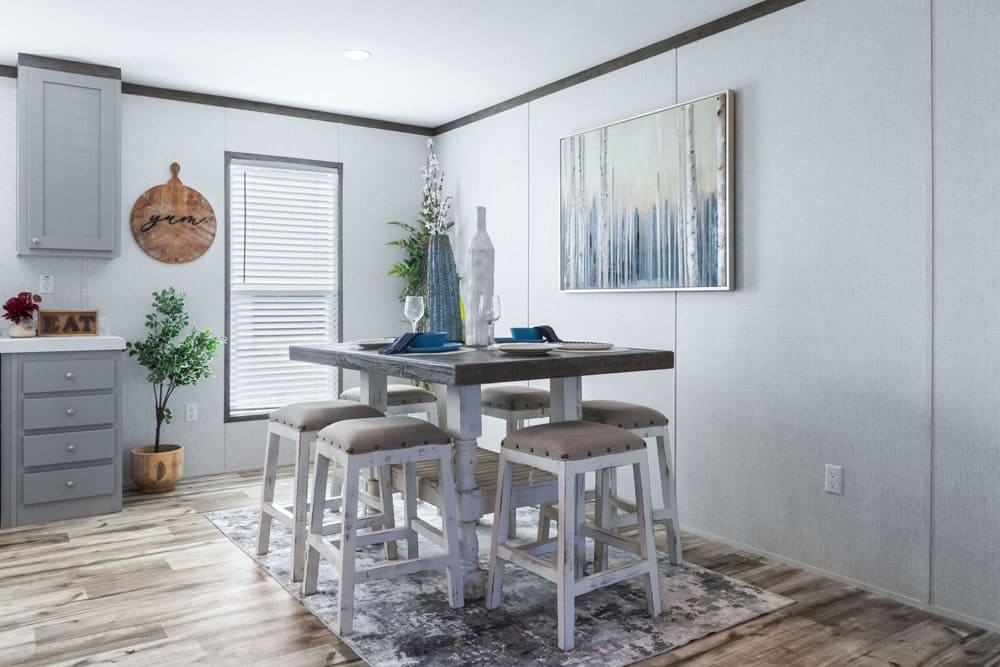 Bright dining area in The Murphy four-bedroom double-wide
