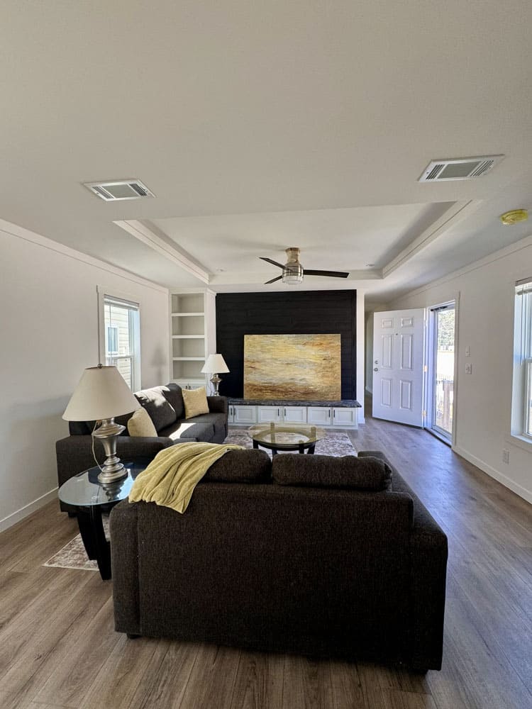 Living room in The Cami Ascend singlewide home for sale near Conroe, Texas