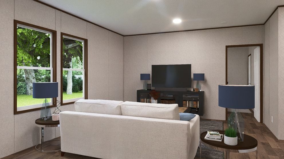 Living area in The Sycamore 4-bedroom manufactured home