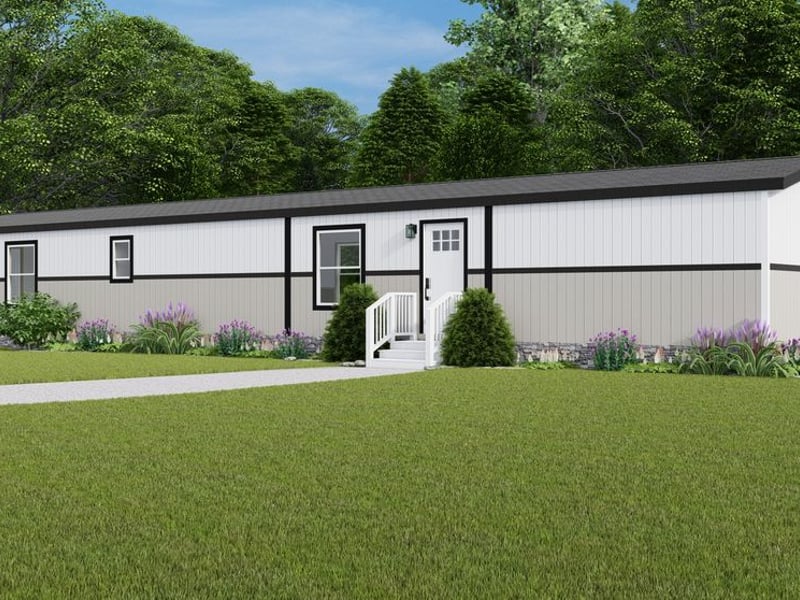 Exterior of the Clayton Epic Mariner single-wide manufactured home for sale in Colorado