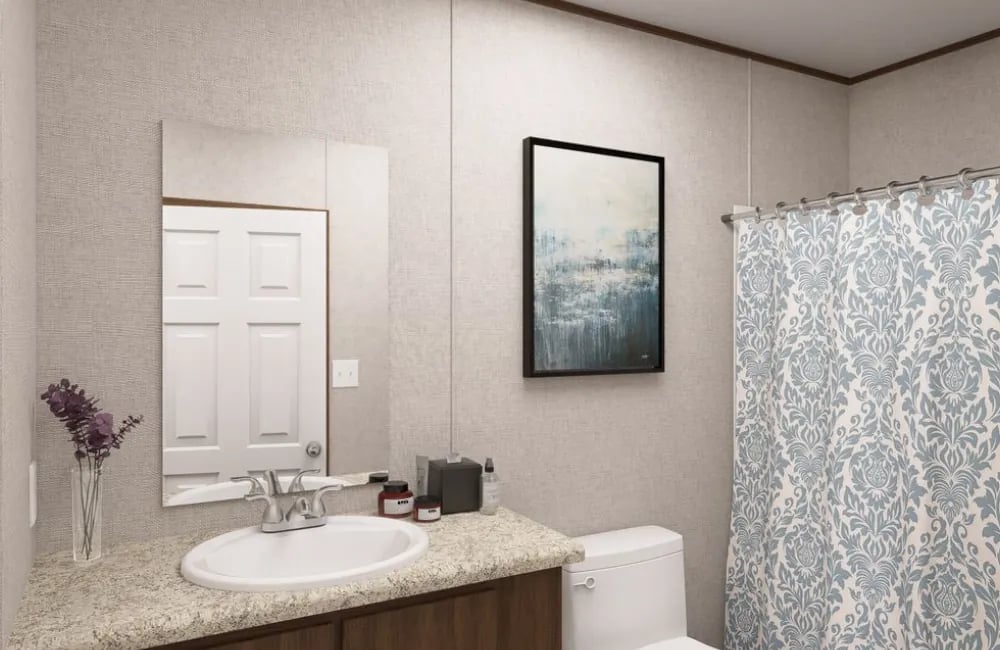 Bathroom vanity in The Dogwood 2-bedroom 2-bath manufactured home