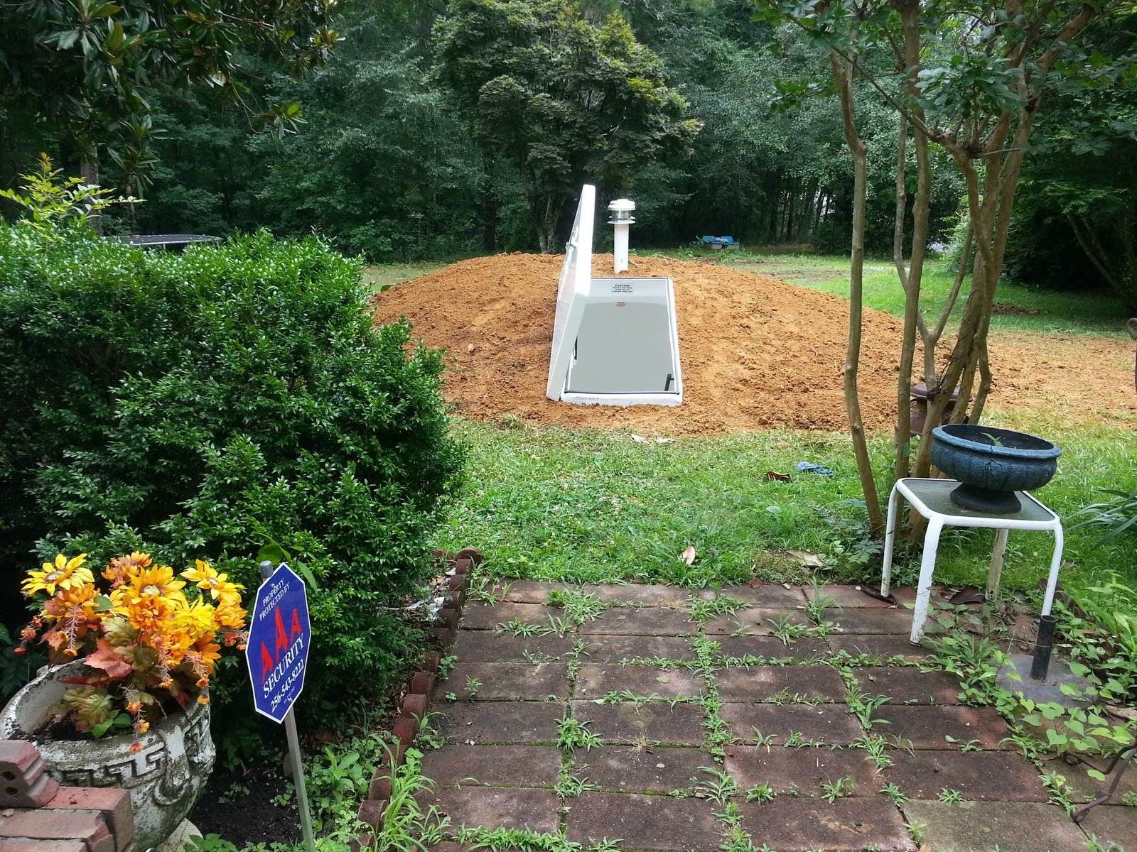 Refuge underground tornado storm shelter installation example 7