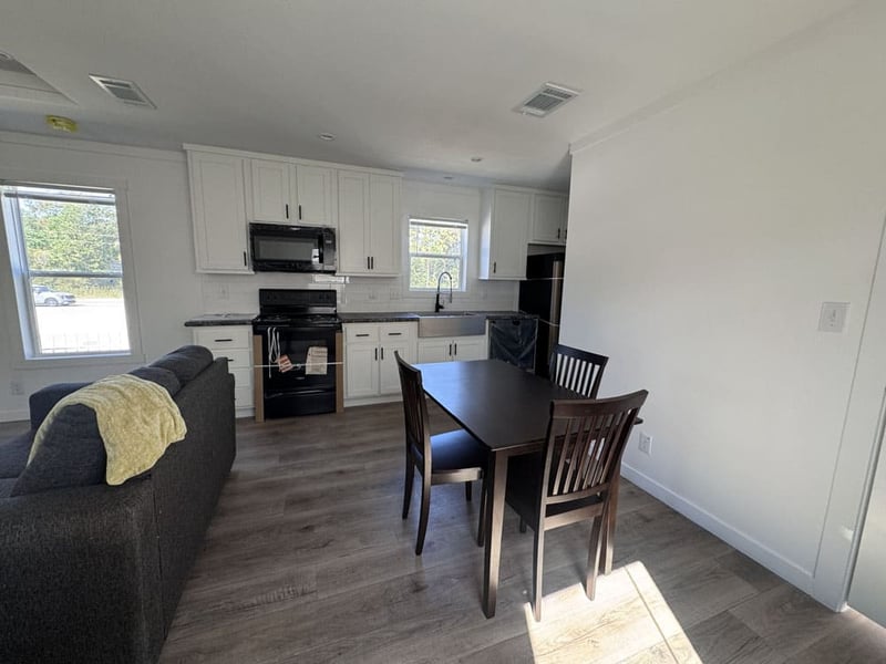 Covered porch and entry of The Cami 3-bedroom single-wide by Champion Homes