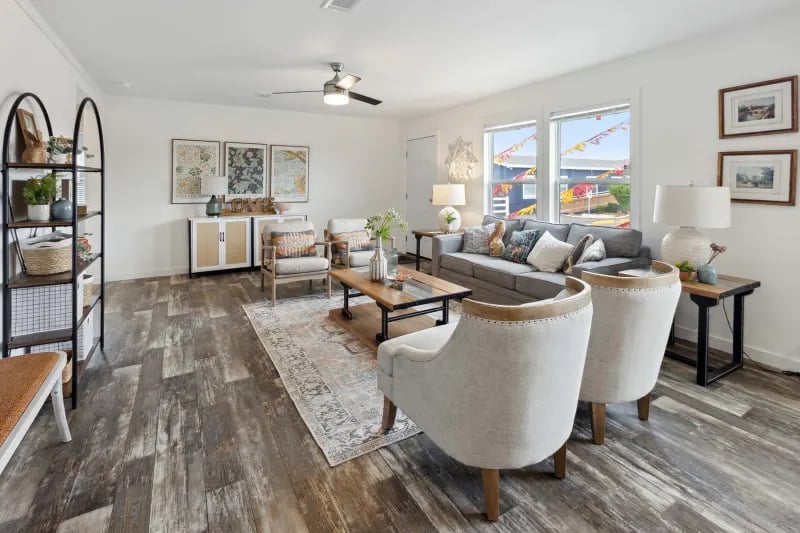 Family room in the Winter Series 3276H mobile home