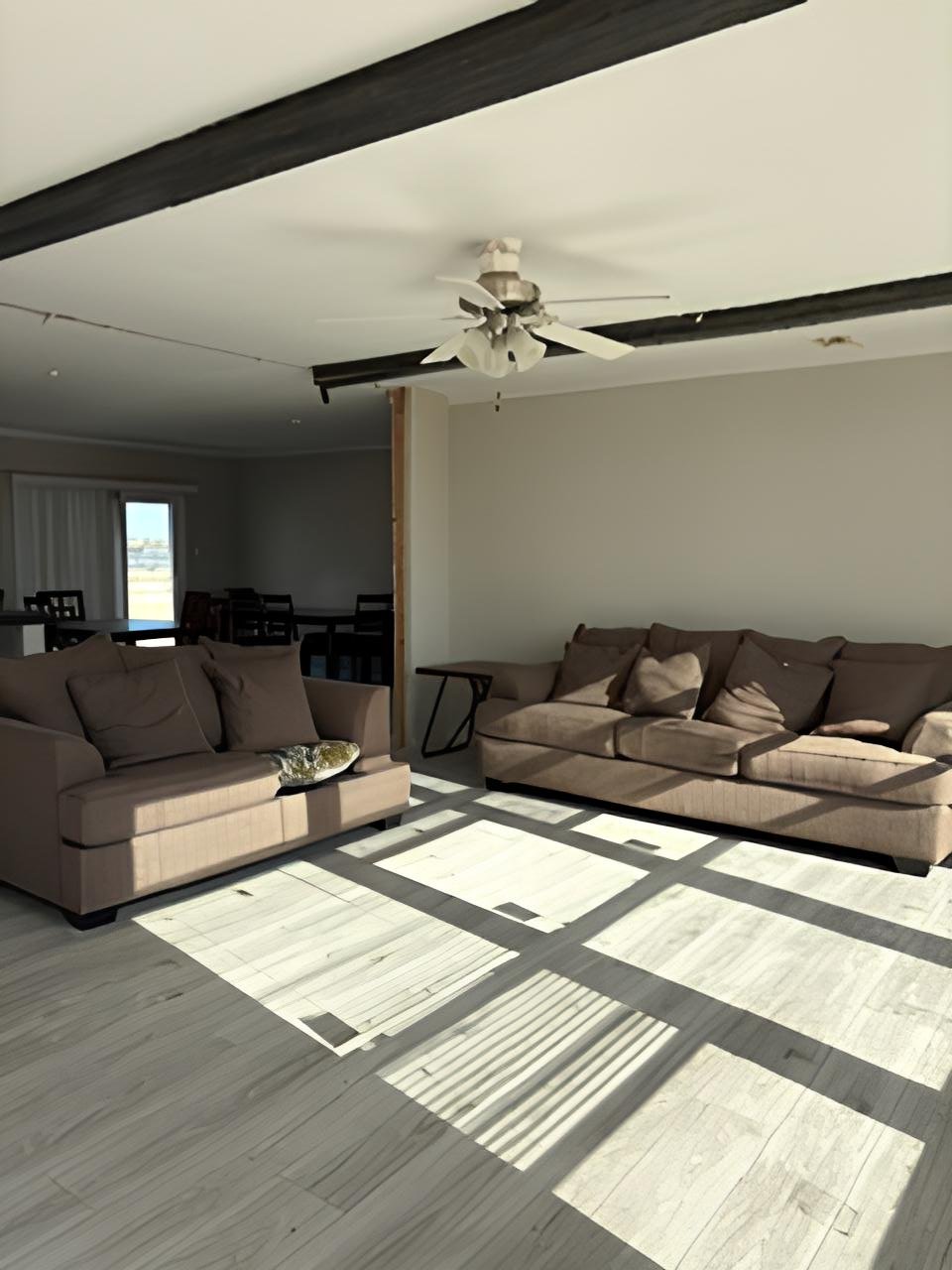 Spacious living room in used doublewide #180 in Midland TX