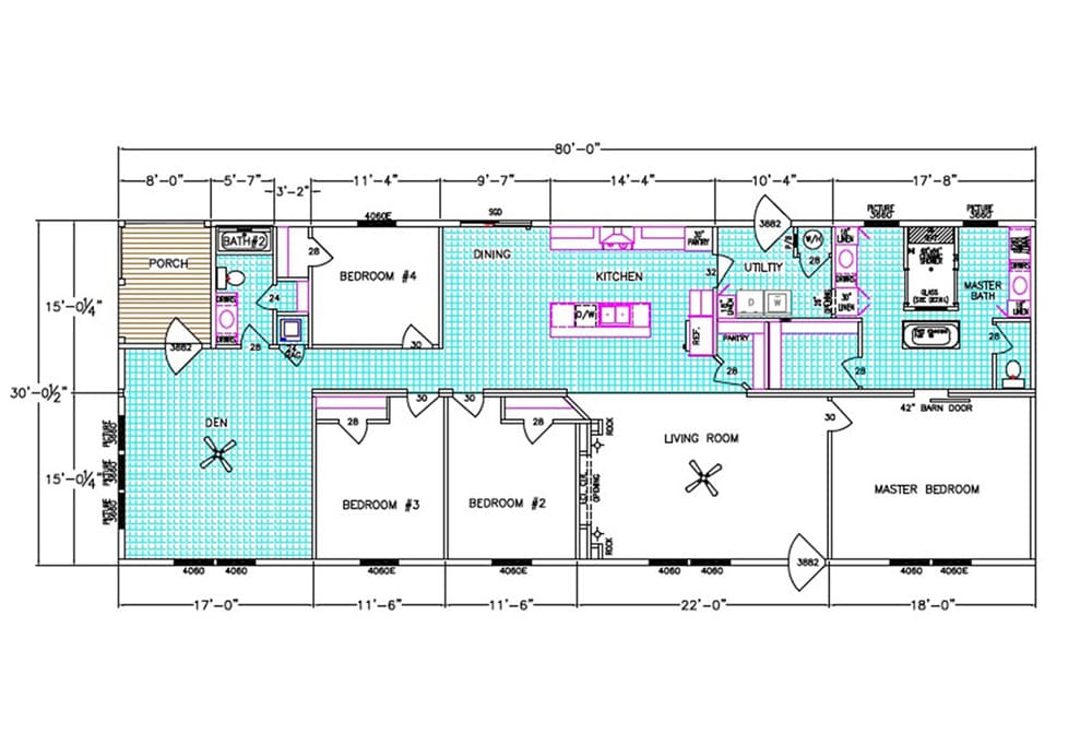 The Yellowstone by Franklin Homes modular home floor plan in Austin, TX