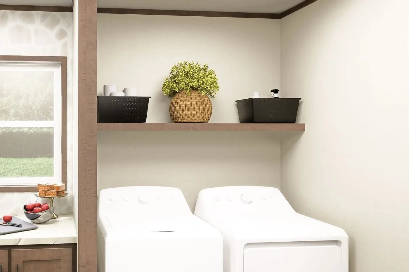 Laundry area in the Epic Tide manufactured home