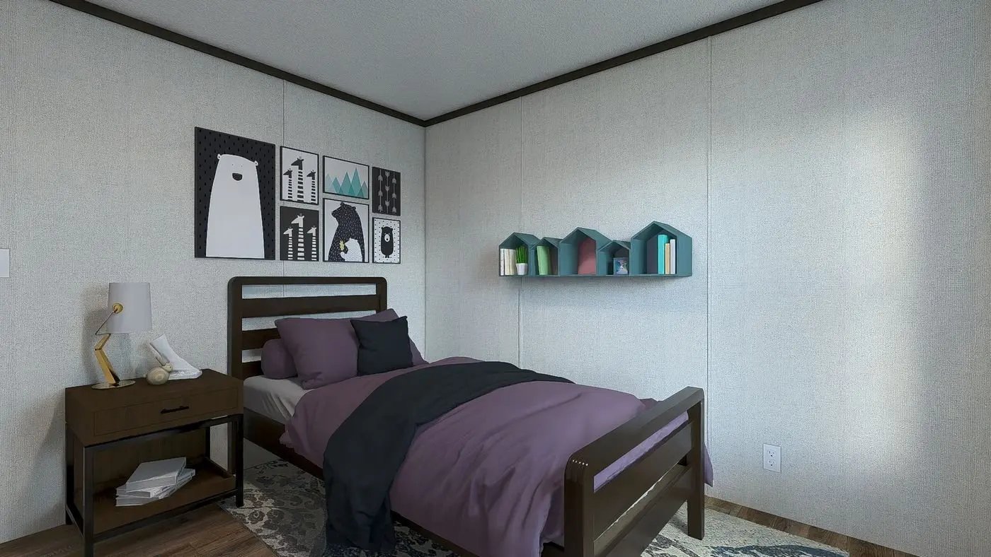 Secondary bedroom in the Clayton MiYO Empower double-wide